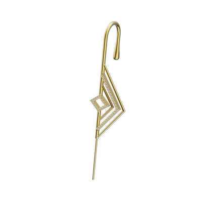 Ascension ear cuff in gold, left-ear version