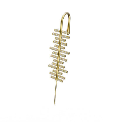 Balance ear cuff in gold, single