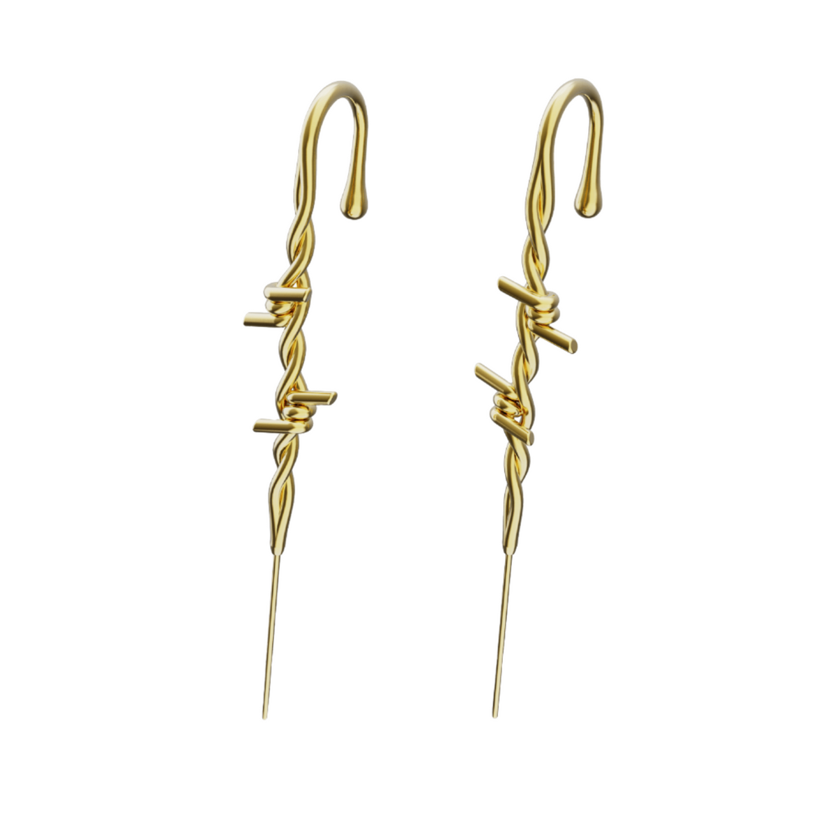 [Caution] ear cuffs in gold, a pair