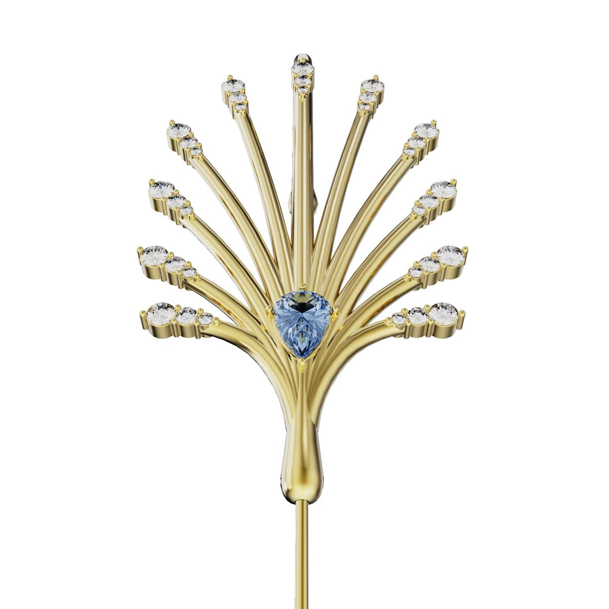 Ethereal Fountain ear cuff in gold, close detail