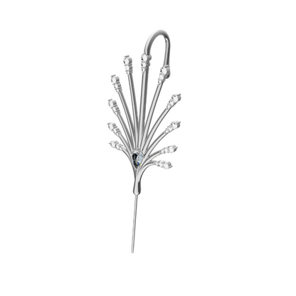 Ethereal Fountain ear cuff in silver, single