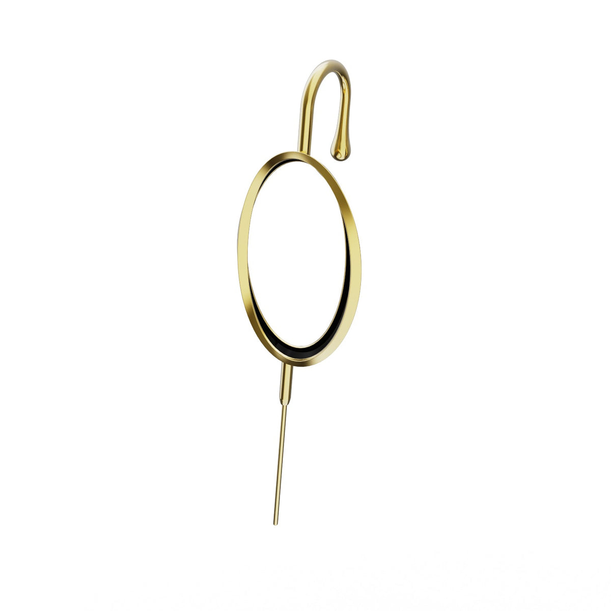 Halo ear cuff in gold, single
