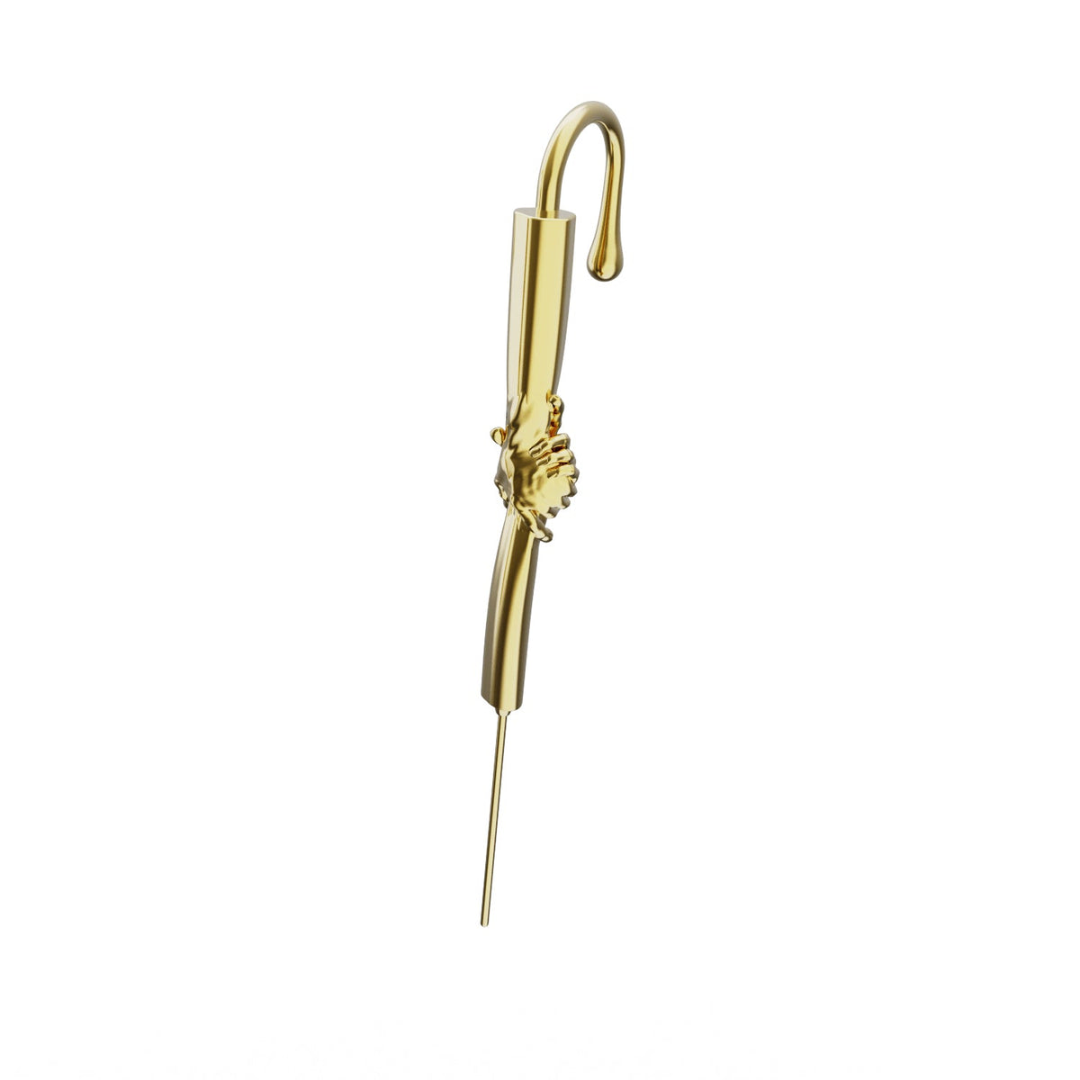 Helping Hand ear cuff in gold, single