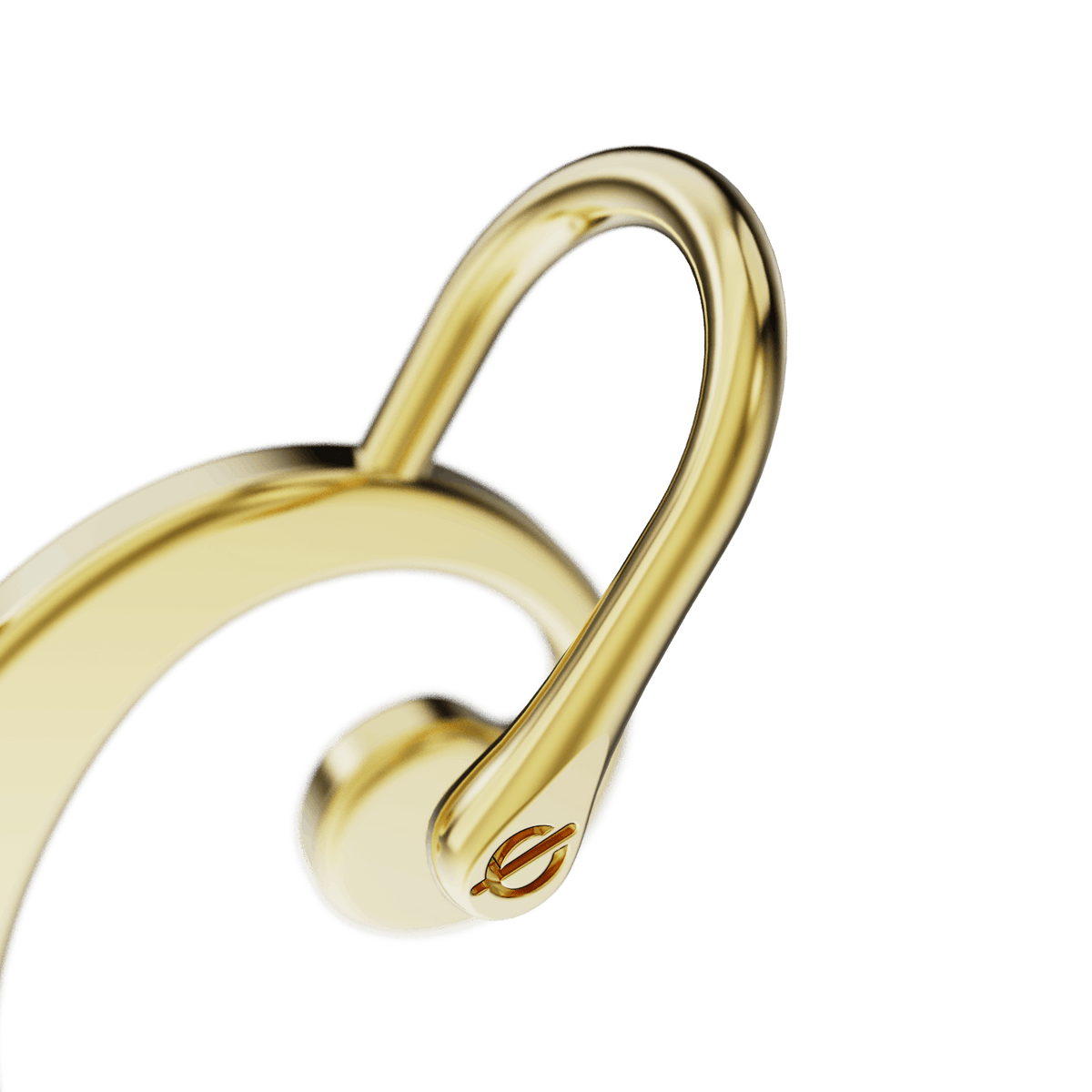 Bass Clef ear cuff, detail of the design