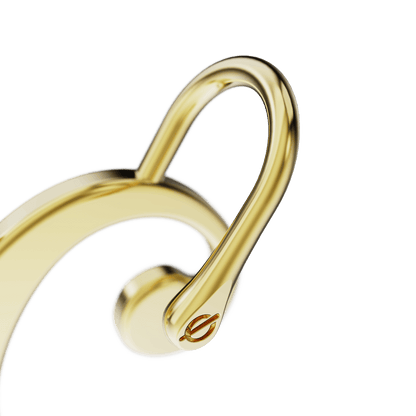 Bass Clef ear cuff, detail of the design