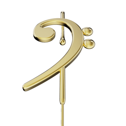 Bass Clef ear cuff, detail of the design