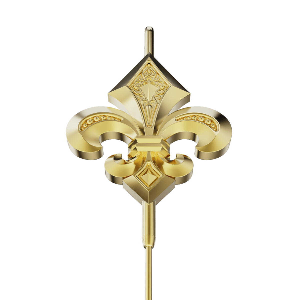 Fleur De Lys ear cuff, detail of the design