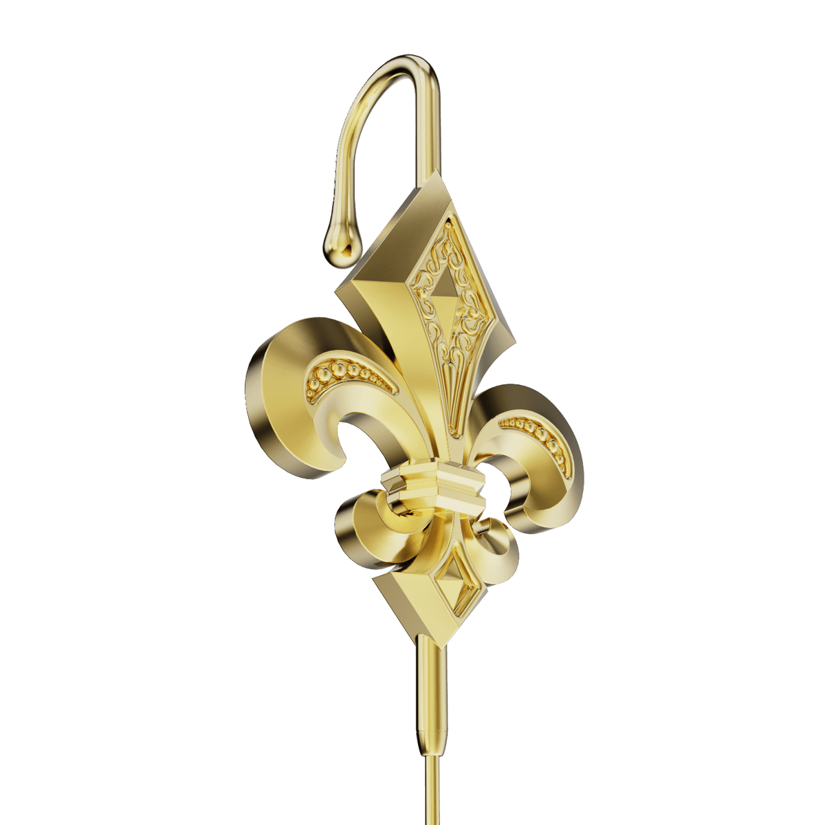 Fleur De Lys ear cuff, detail of the design