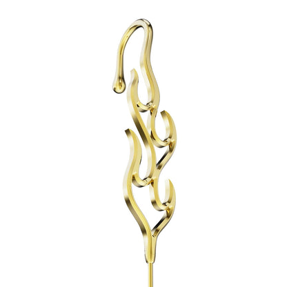 Inner Fire ear cuff in gold, the hook that sits over the ear