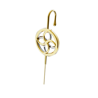 Kinetic Loop ear cuff in gold, single