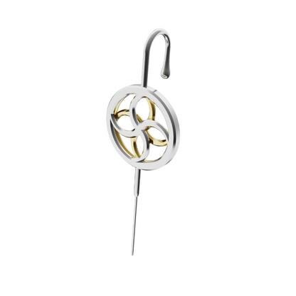 Kinetic Loop ear cuff in silver, single