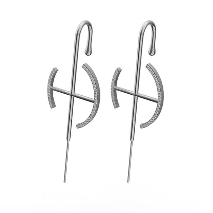 Elevate ear cuffs in silver, a pair