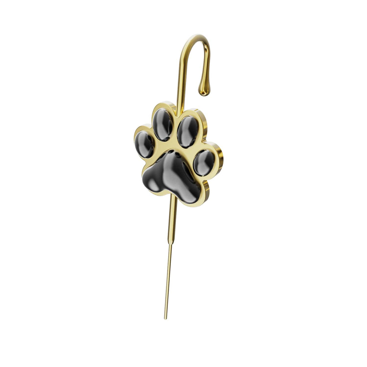 Pawfect ear cuff in gold, single