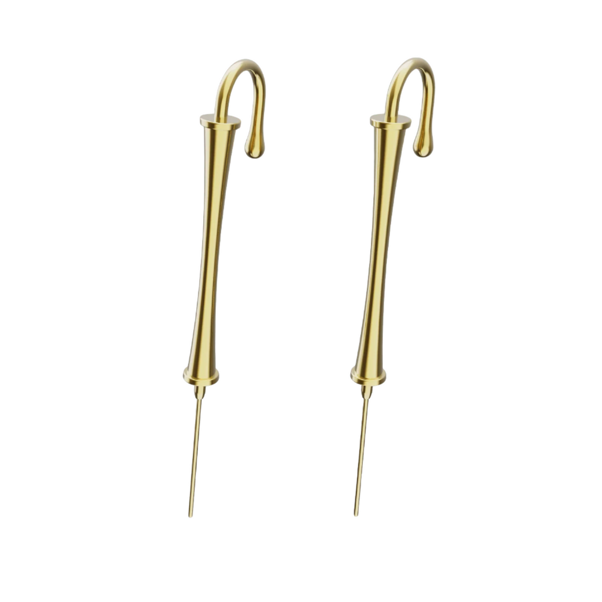 Pillar of Fortitude ear cuffs in gold, a pair