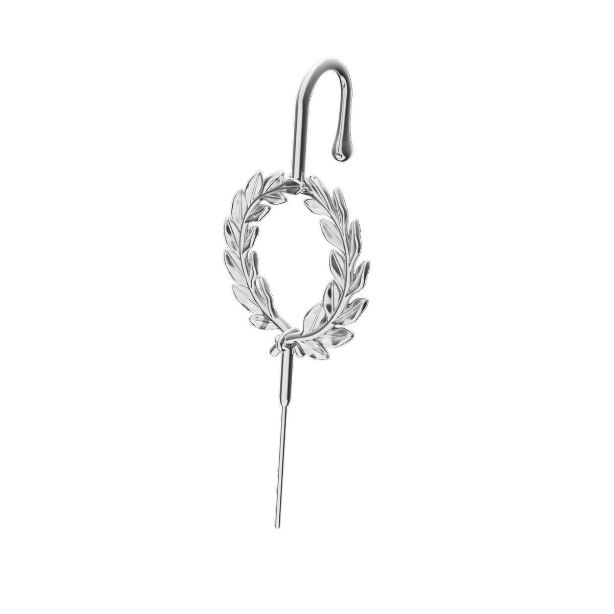 Regel Laurel ear cuff in silver, single
