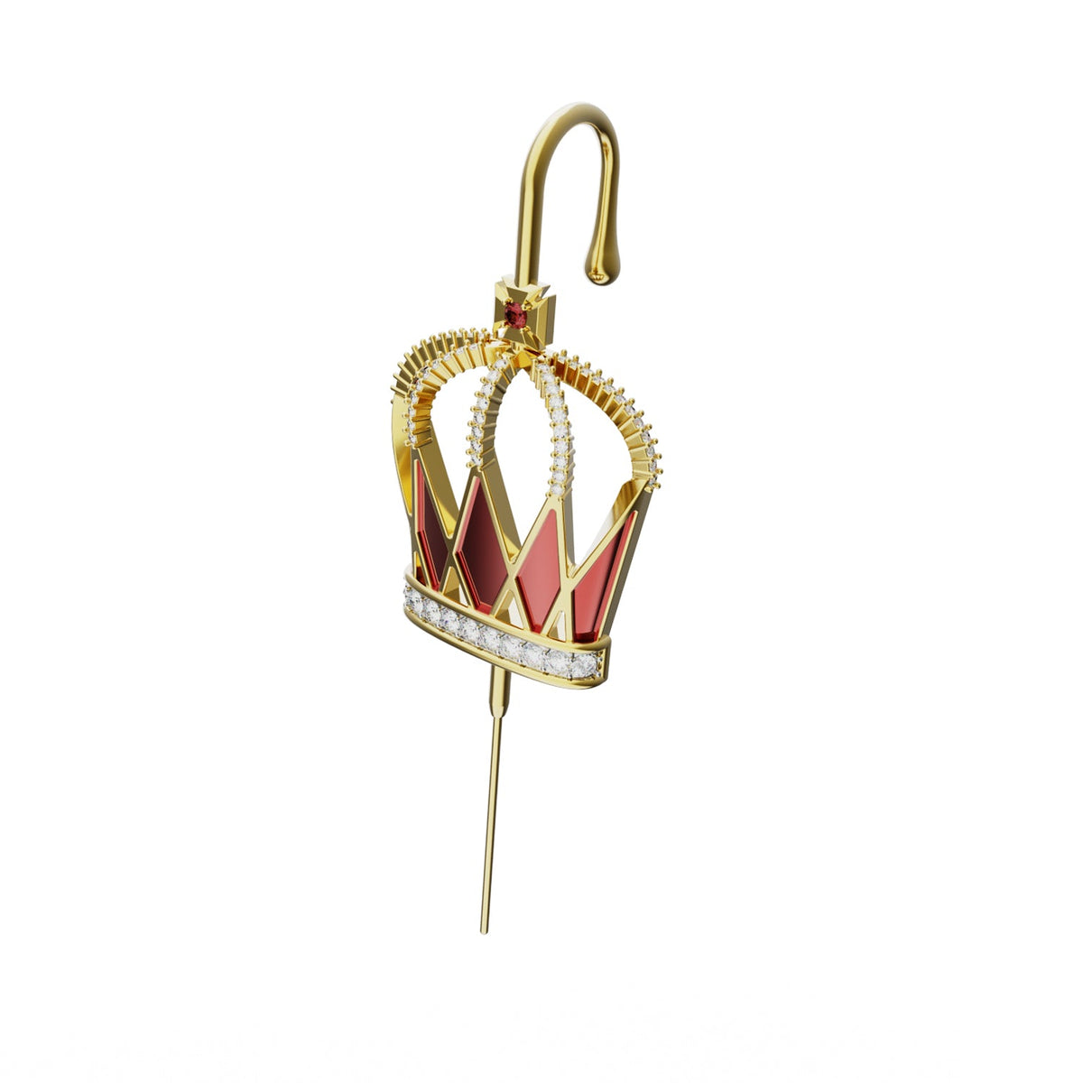 Royalty ear cuff in gold, single