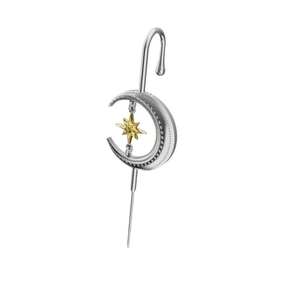 Cosmic Connection ear cuff in silver, single