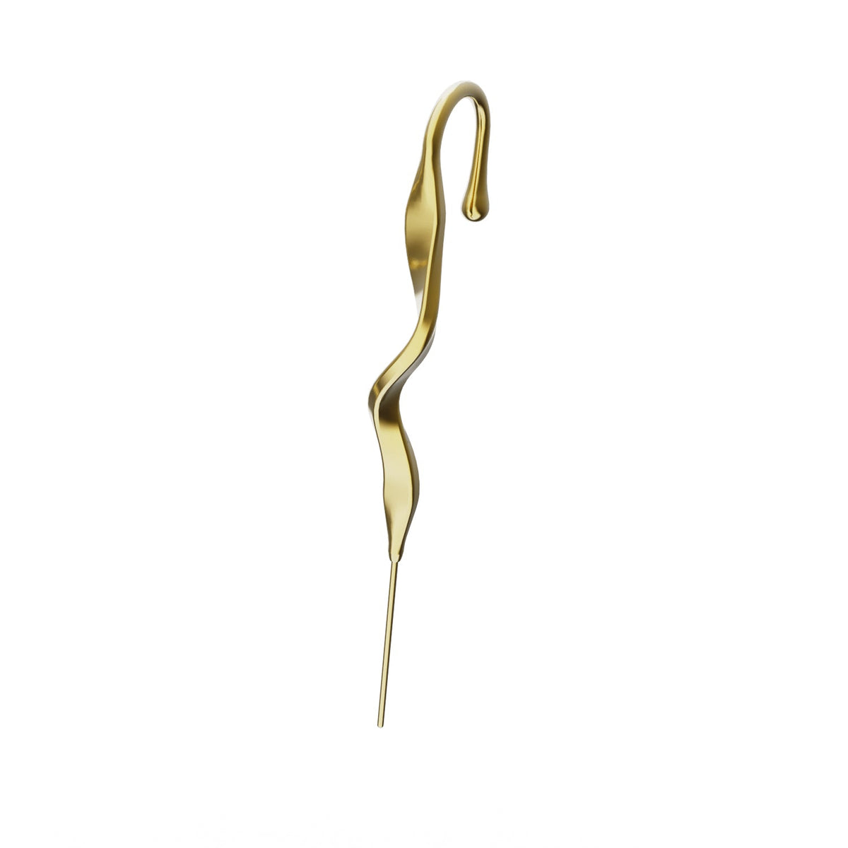 Twisted ear cuff in gold, single