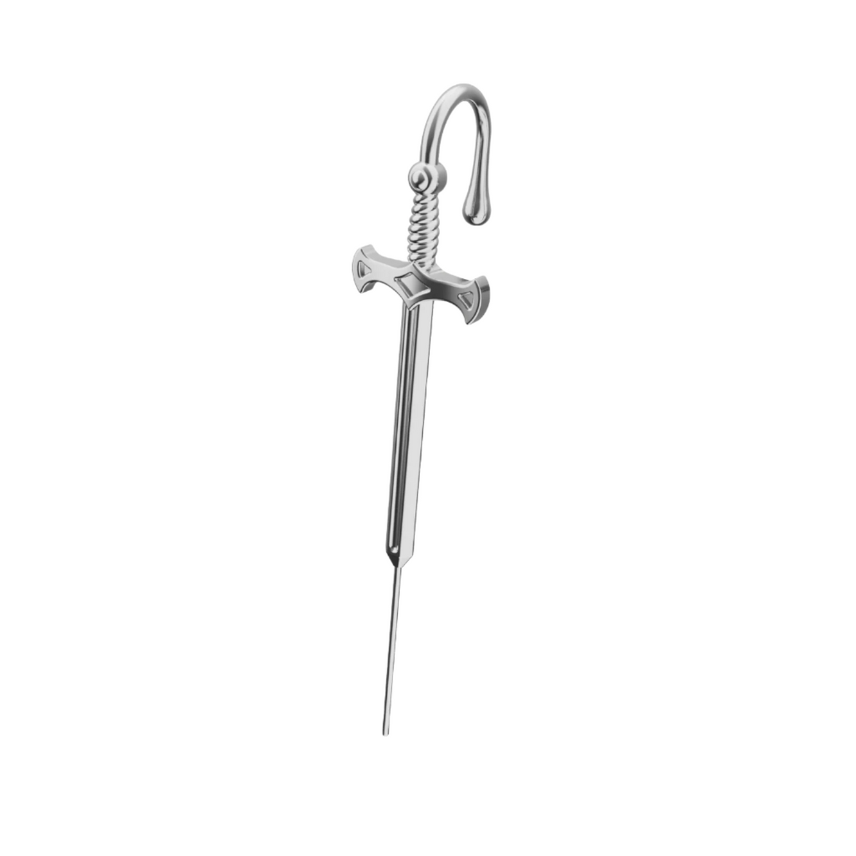 Titan's Edge ear cuff in silver, single