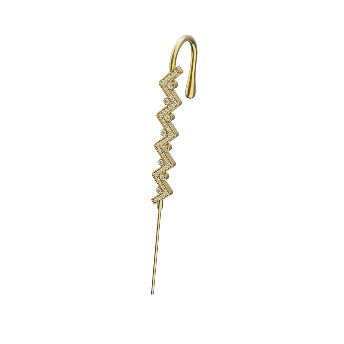 Traces ear cuff in gold, single
