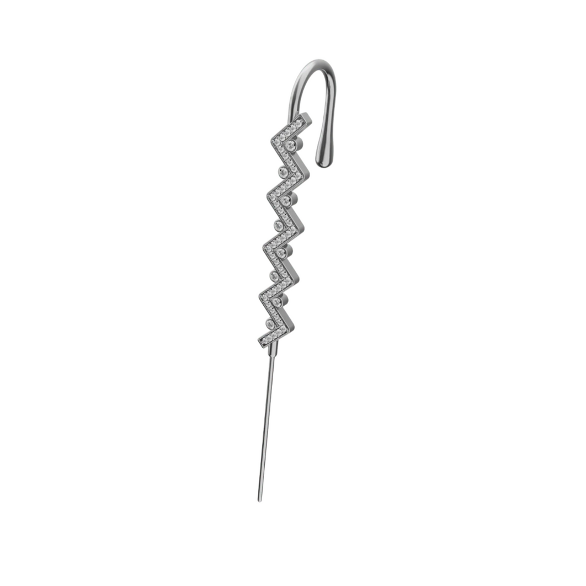 Traces ear cuff in silver, single