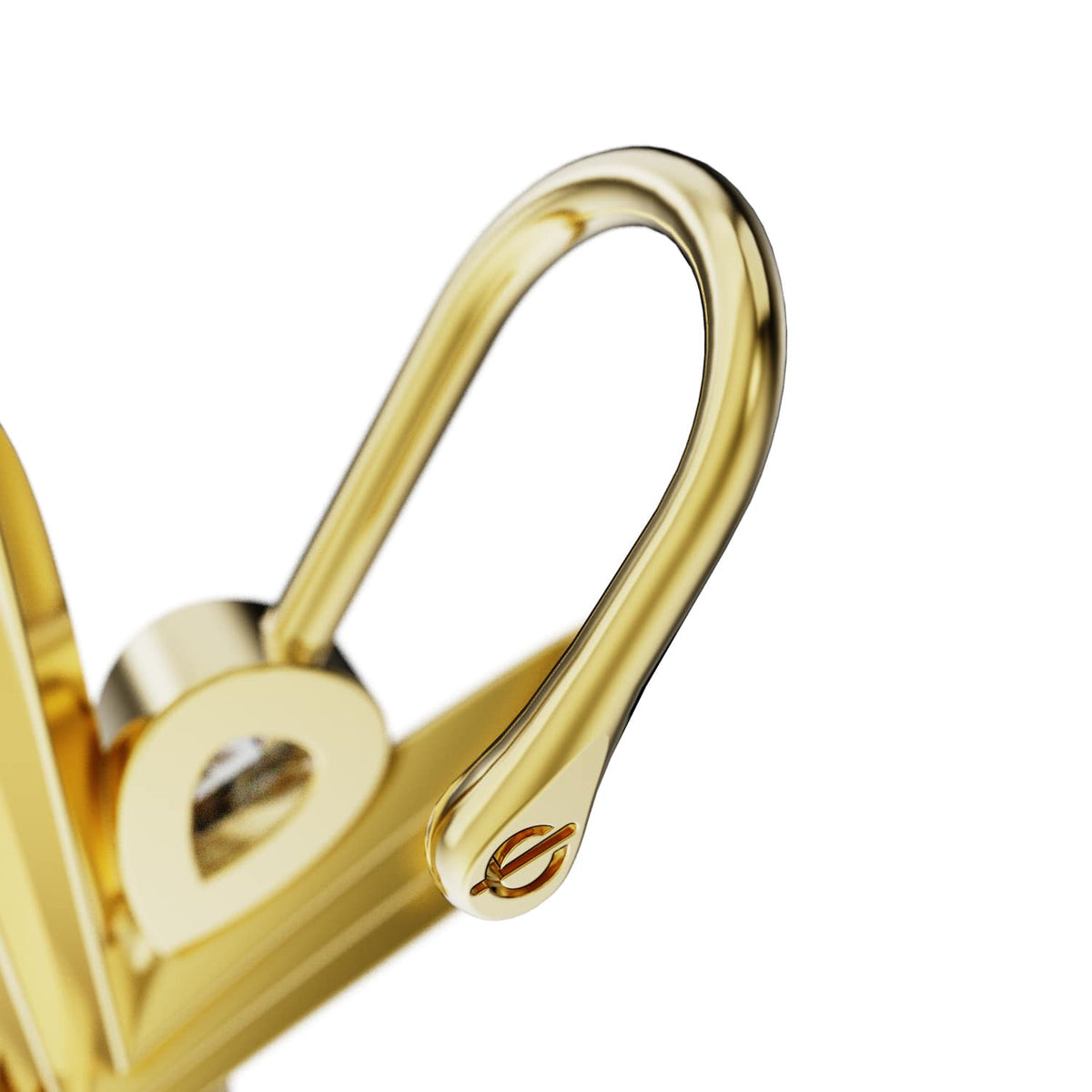 Cosmic Wand ear cuff in gold, the hook that sits over the ear