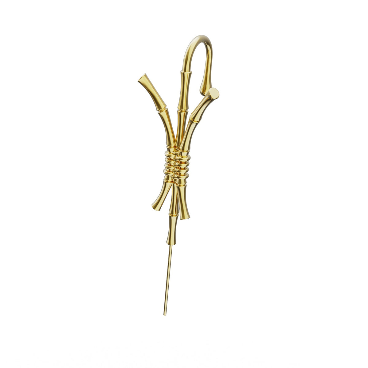 Ward of Protection ear cuff in gold, single